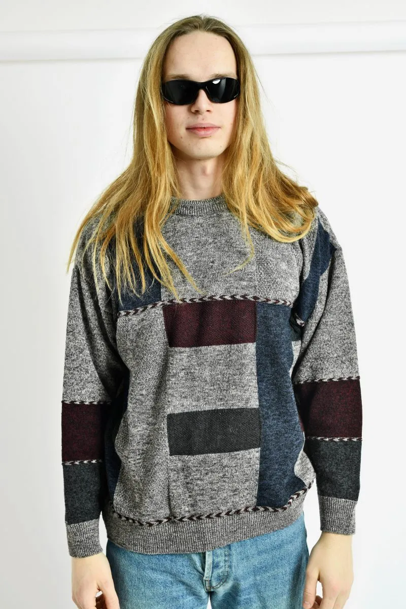 90s abstract sweater mens