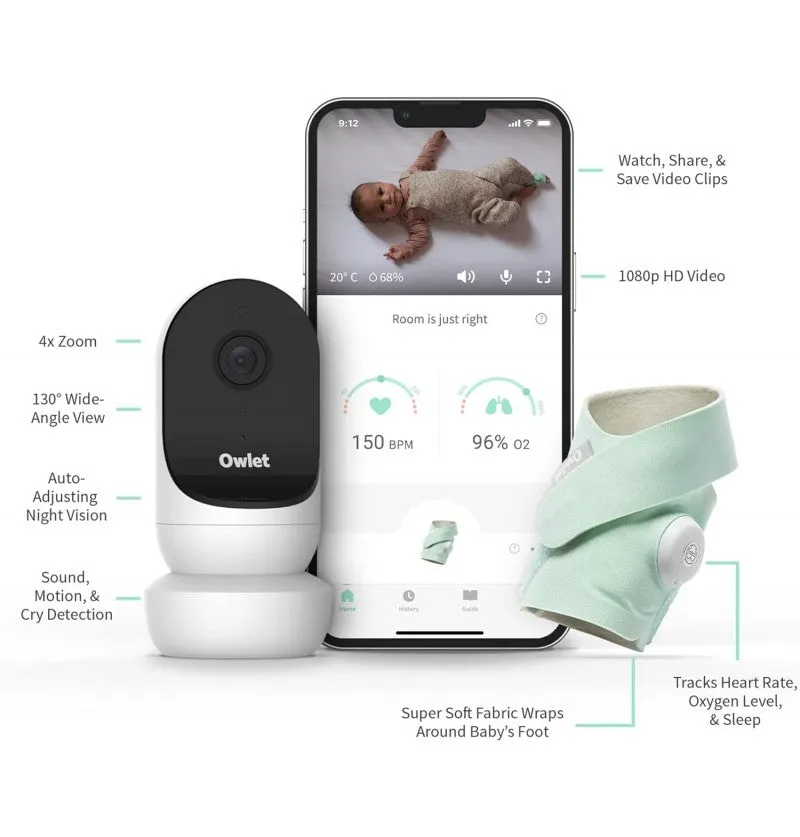 Baby Monitor OWLET Duo Smart Sock 3 & Cam 2