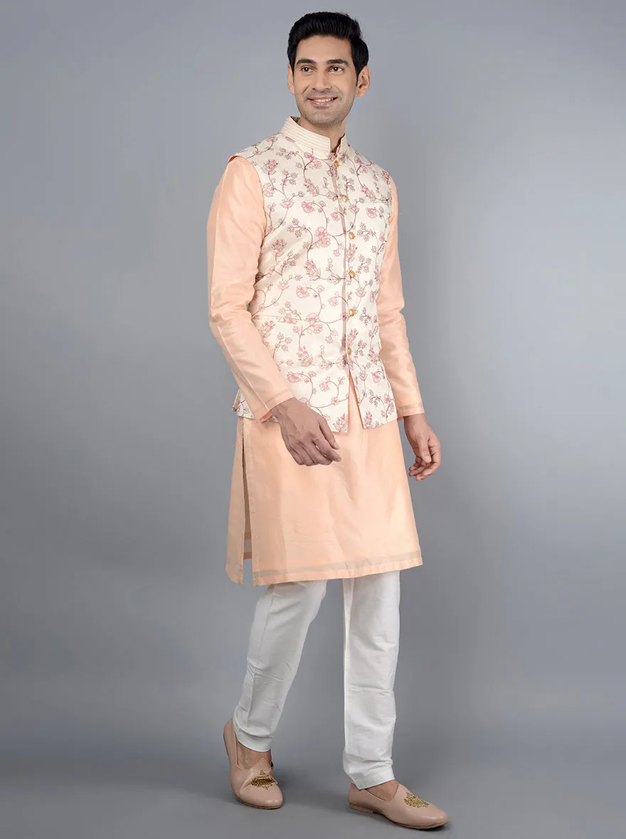 Beige Bandhgala Jacket | TULA