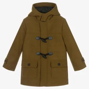 Boys Olive Green Duffle Coat