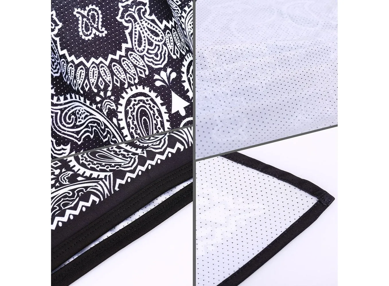 Breathable Bandana Paisley Arab Hijab Mesh Tube Triangle Face Scarves Windproof Wrap Scarf Neck Gaiter Cover Headband Men Girl|M