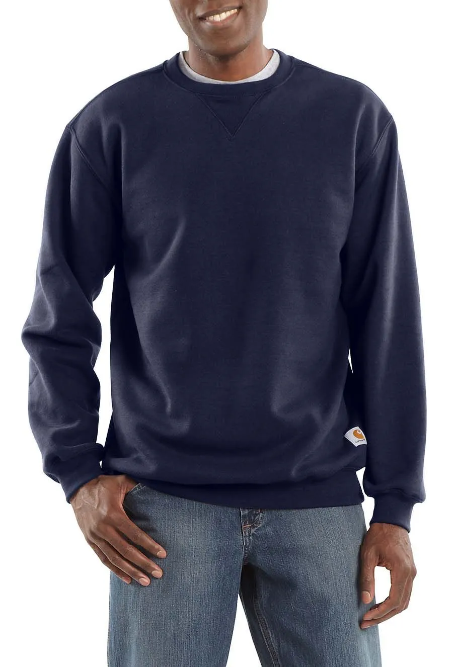 Carhartt Work Sweater Crewneck Midweight K124 - Navy