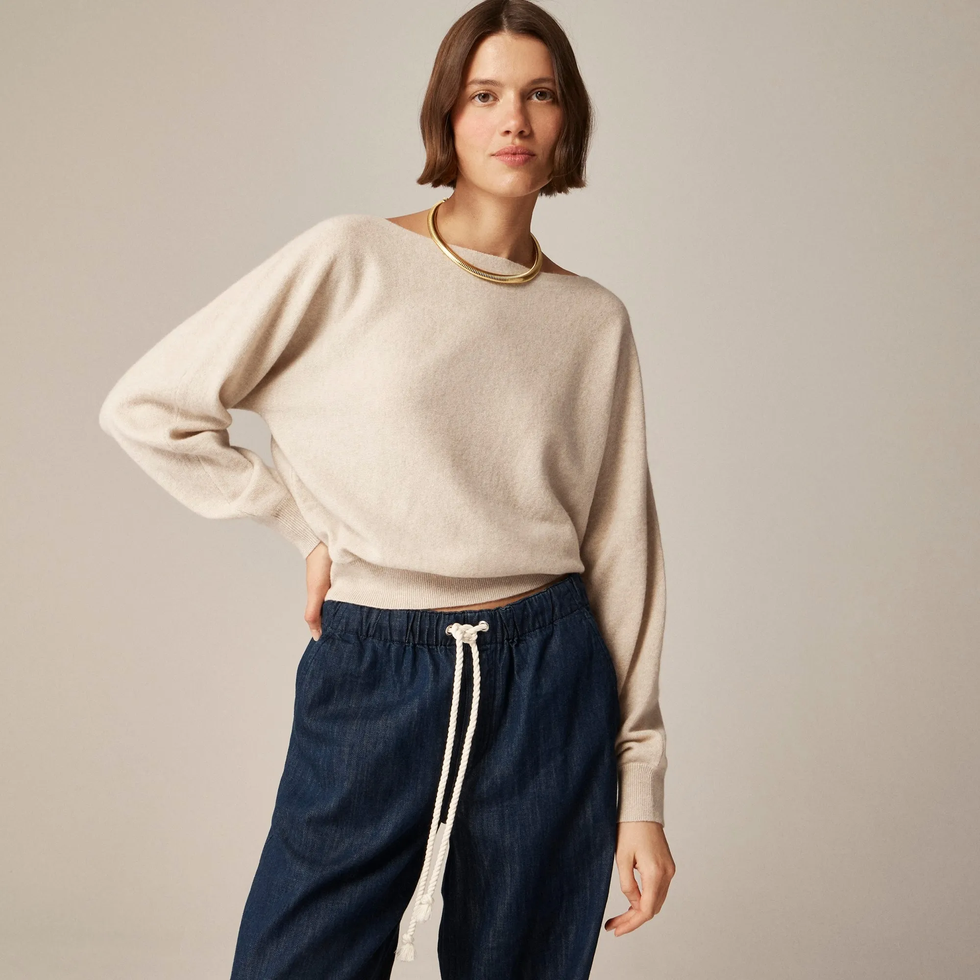 Cashmere boatneck sweater