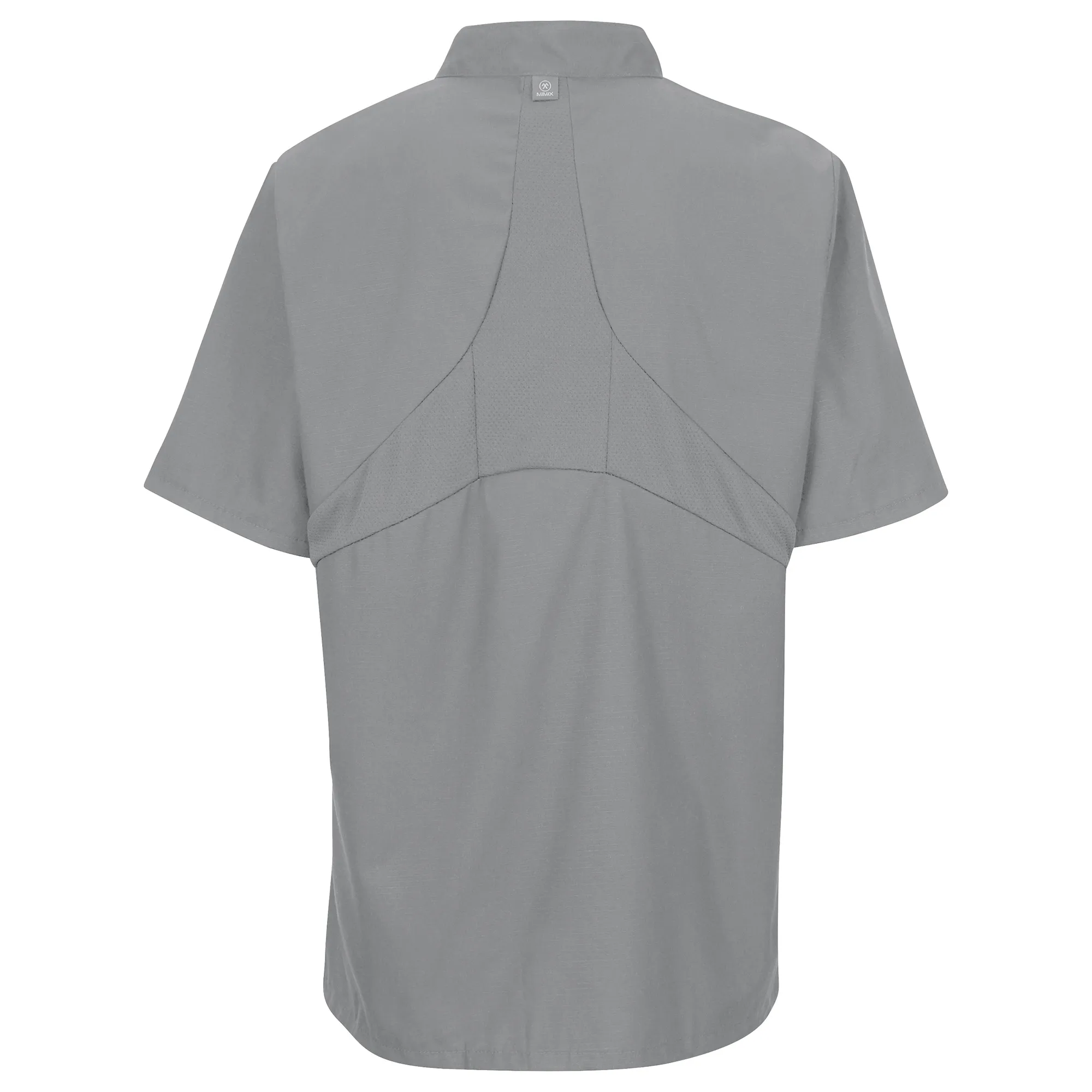 Chef Designs 046X Men's Short Sleeve Chef Coat with MIMIX and OilBlok - Grey