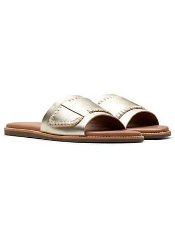 Clarks Champagne Lea Maritime Mule Sandals | Grattan