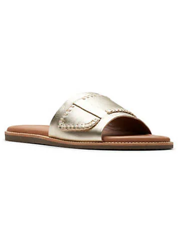 Clarks Champagne Lea Maritime Mule Sandals | Grattan