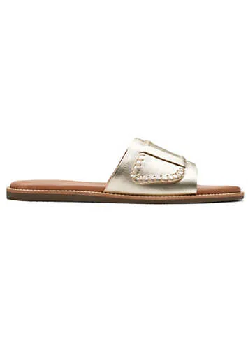 Clarks Champagne Lea Maritime Mule Sandals | Grattan