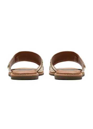 Clarks Champagne Lea Maritime Mule Sandals | Grattan