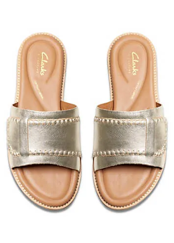 Clarks Champagne Lea Maritime Mule Sandals | Grattan