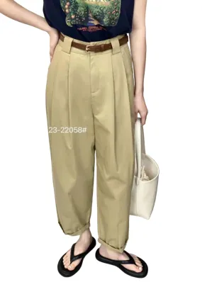 Clever Alice Cropped Pant in Tan