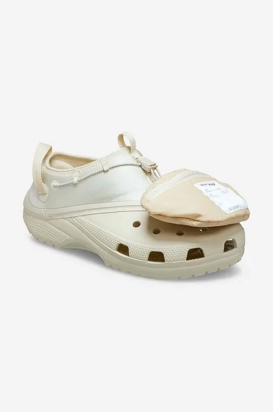 Crocs sandals Classic 208552 beige color