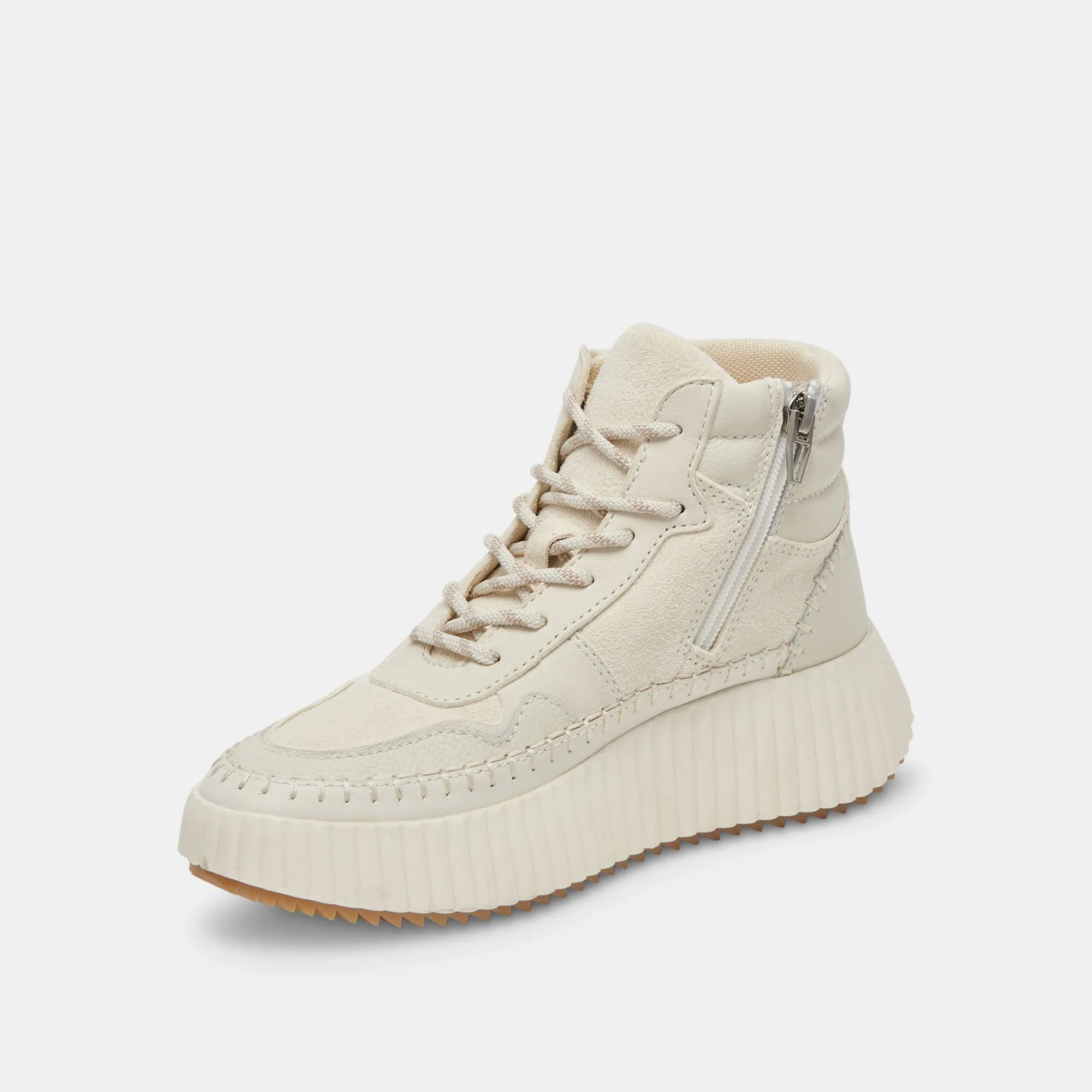 DALEY SNEAKERS OFF WHITE SUEDE - re:vita