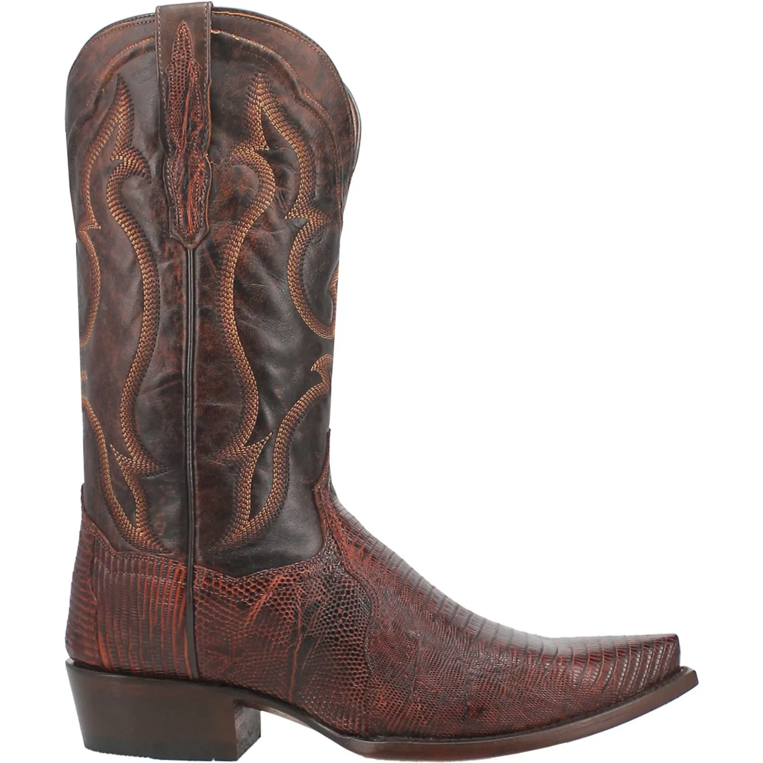 Dan Post Mens Hearst Cognac Lizard Skin Cowboy Boots