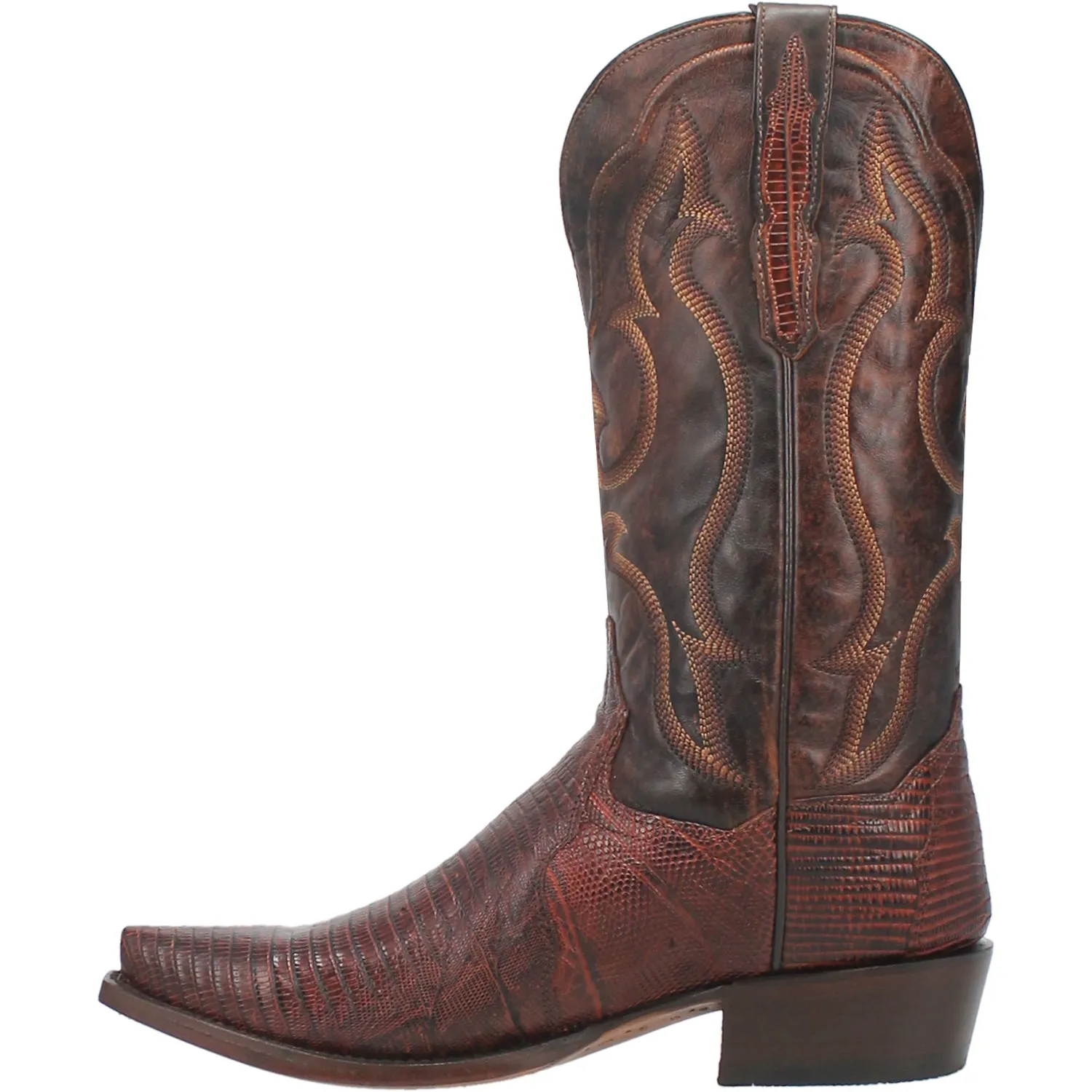 Dan Post Mens Hearst Cognac Lizard Skin Cowboy Boots