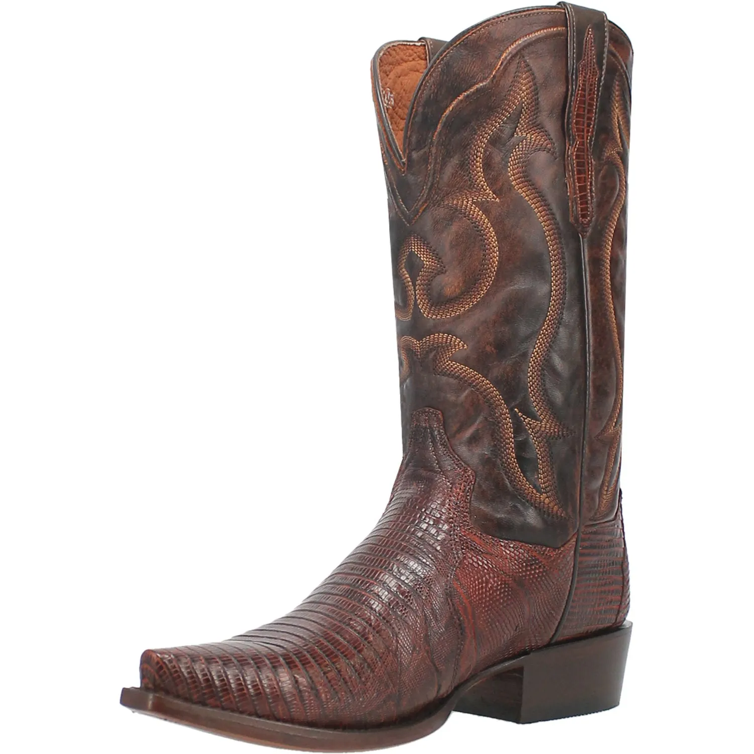 Dan Post Mens Hearst Cognac Lizard Skin Cowboy Boots