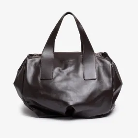 Dark brown calfskin Victoria bag