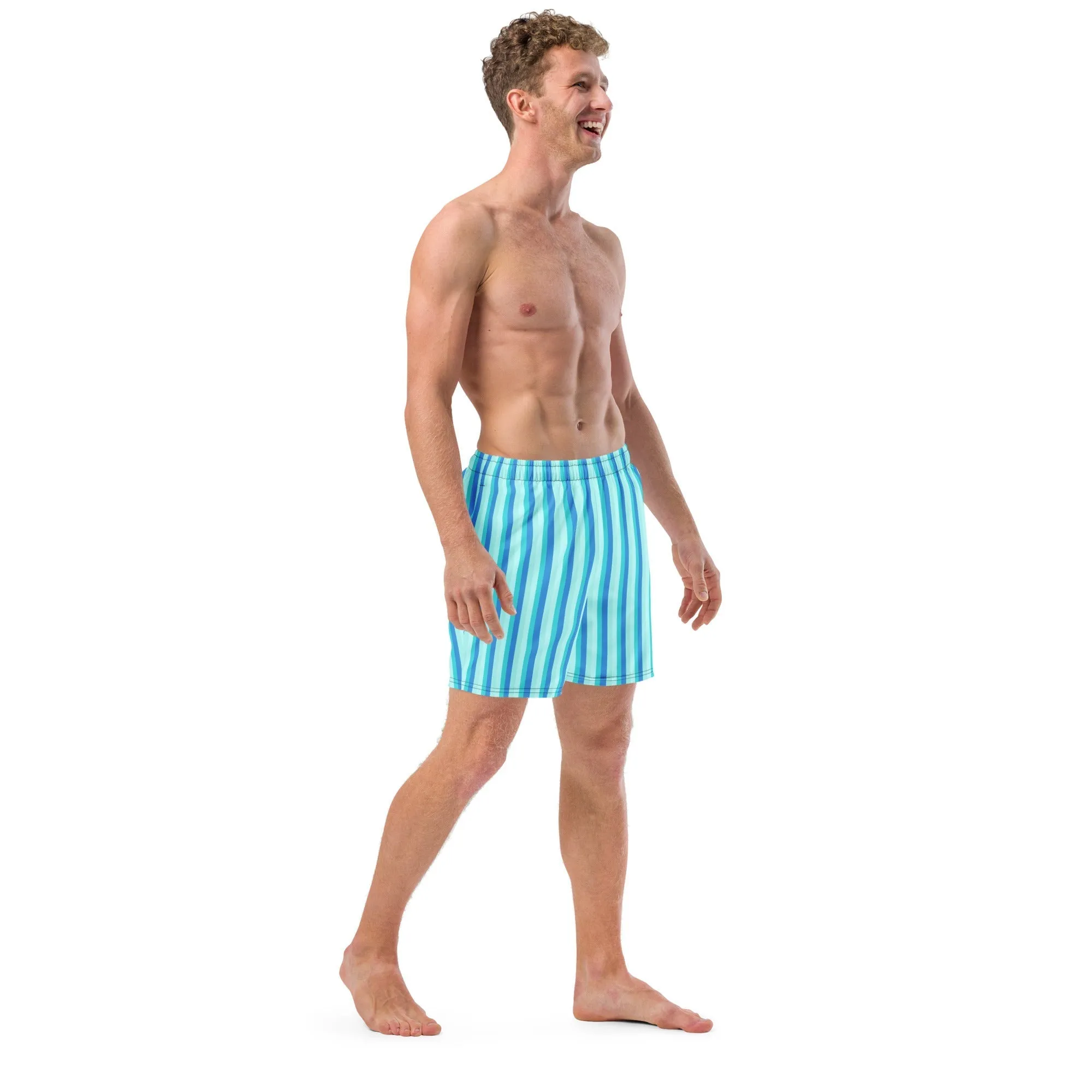 ECO MEN'S SWIM SHORTS - BLUE STRIPES