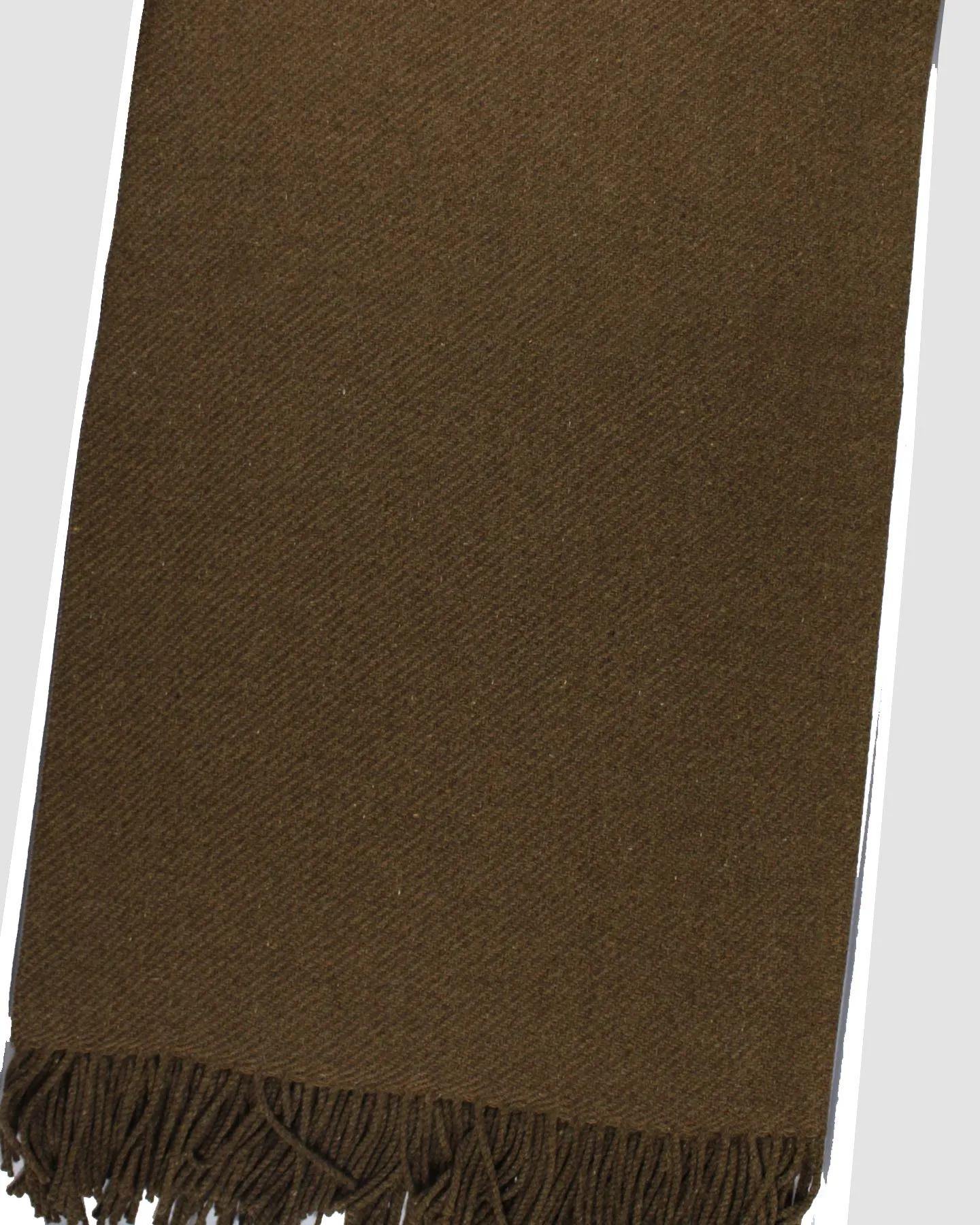 Ermenegildo Zegna Wool Throw Blanket Brown