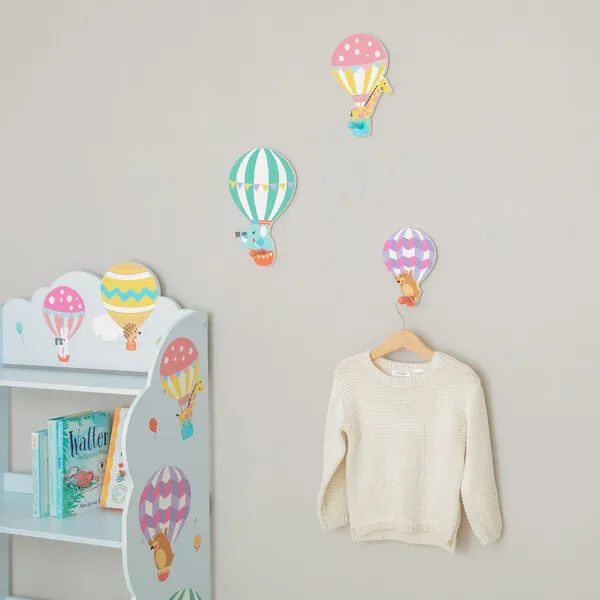 Fantasy Fields by Teamson Kids Hot Air Balloons Set of 3 Peg hooks