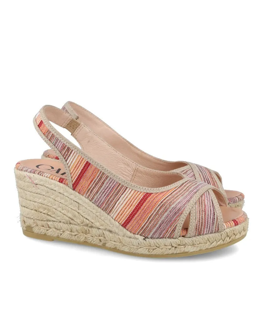 Gaimo Piolin Jute wedge striped casual sandals