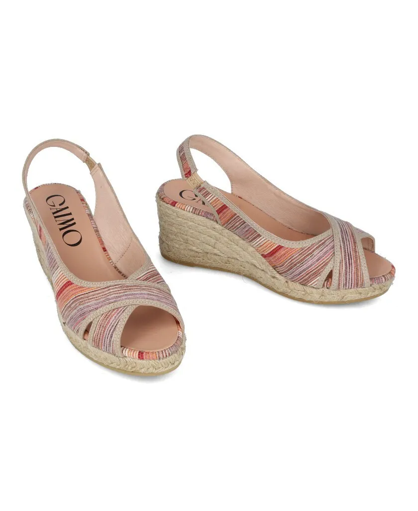 Gaimo Piolin Jute wedge striped casual sandals