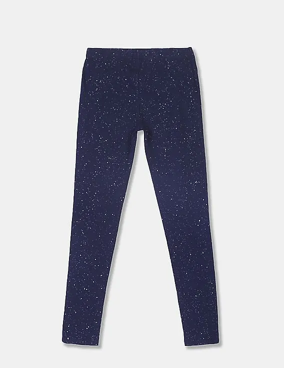 GAP Girls Blue Sparkle leggings