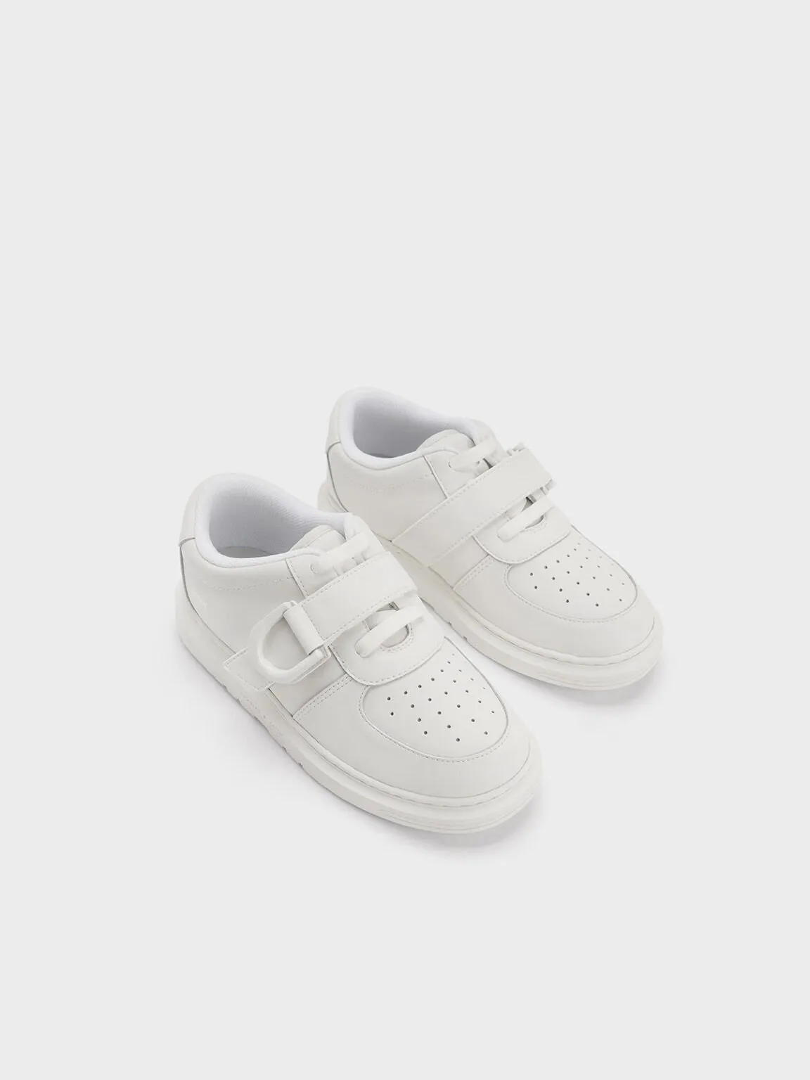 Girls' Gabine Leather Low-Top Sneaker - White