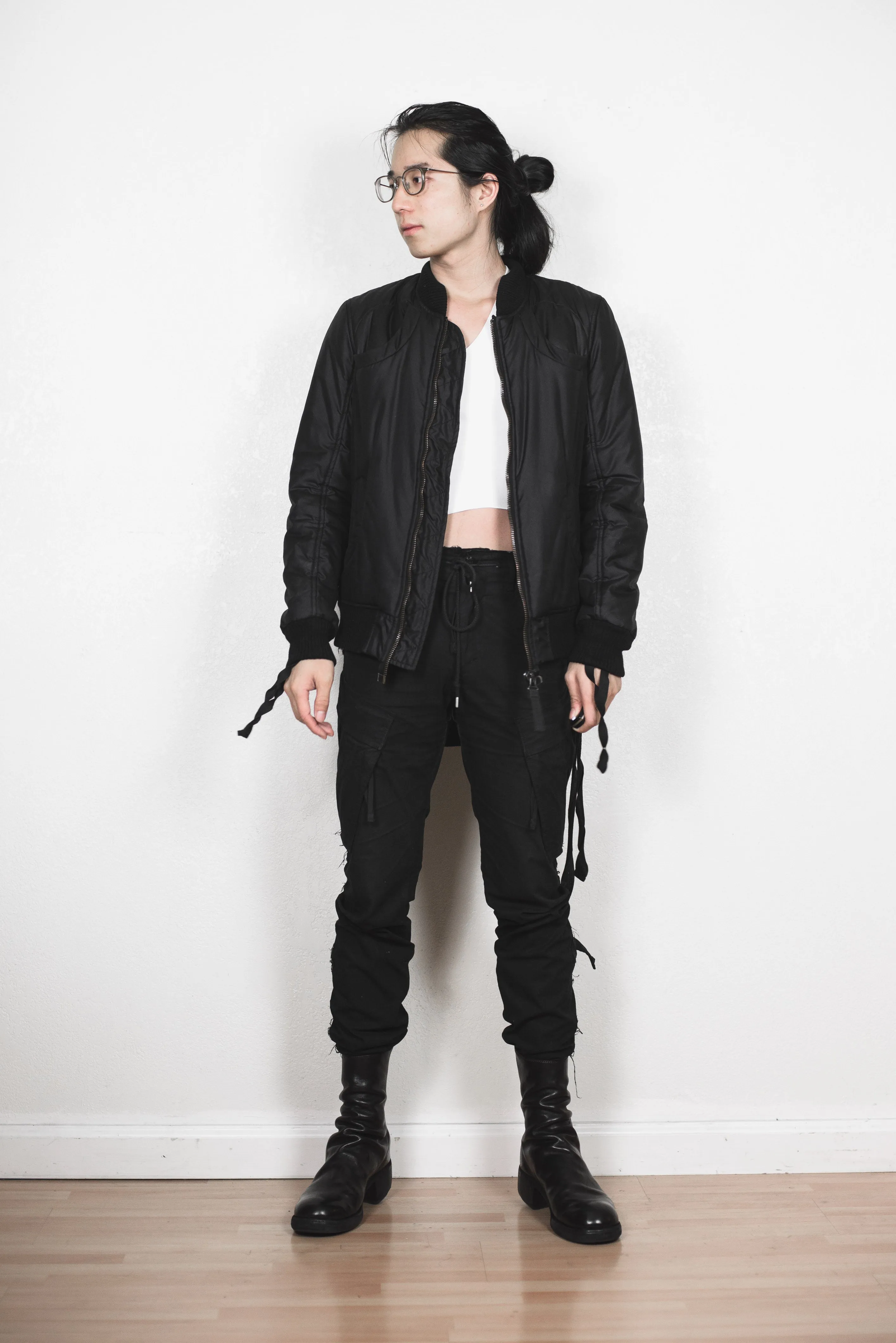 Helmut Lang AW03 Bondage Strap Four Pocket MA-1 Bomber