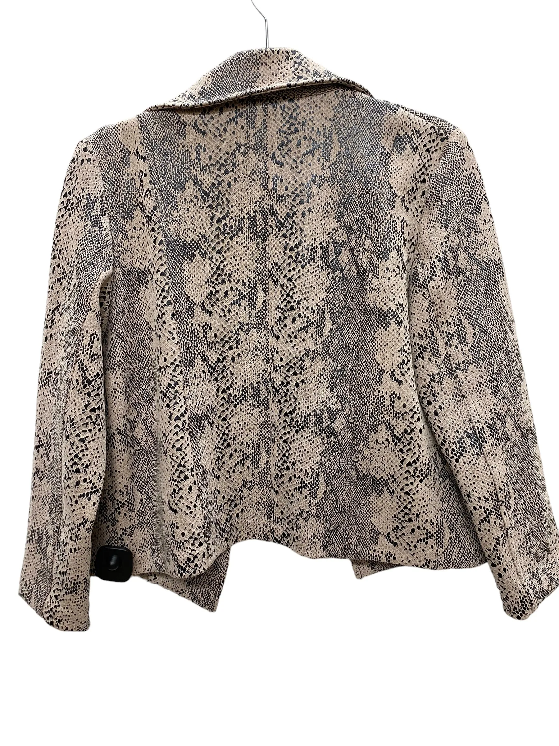 Jacket Moto By Soho Design Group In Snakeskin Print, Size: S