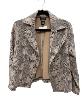 Jacket Moto By Soho Design Group In Snakeskin Print, Size: S