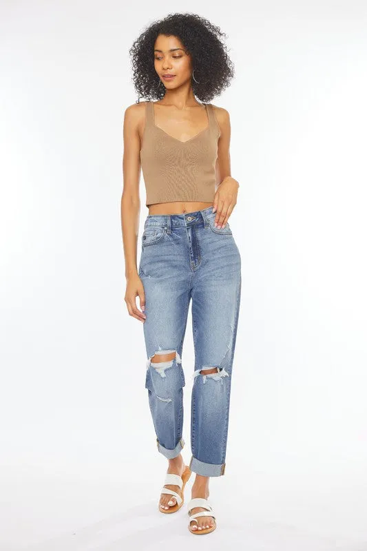 Kan Can High Rise Mom Jeans