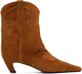 KHAITE Tan Dallas Boots