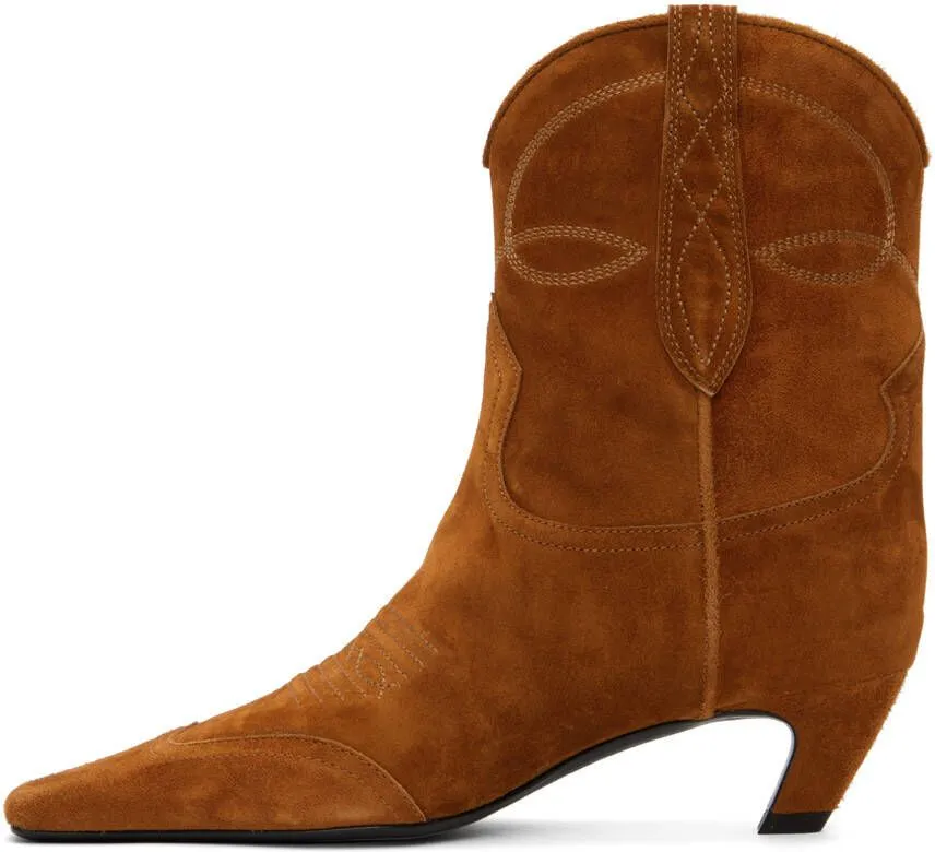 KHAITE Tan Dallas Boots