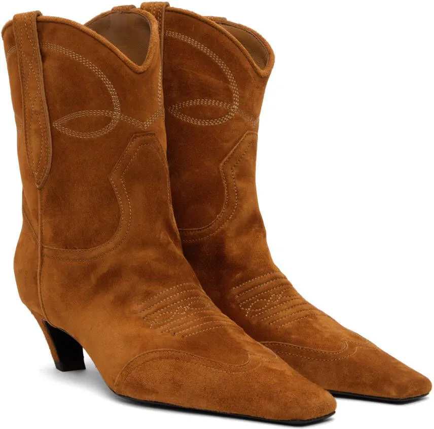 KHAITE Tan Dallas Boots