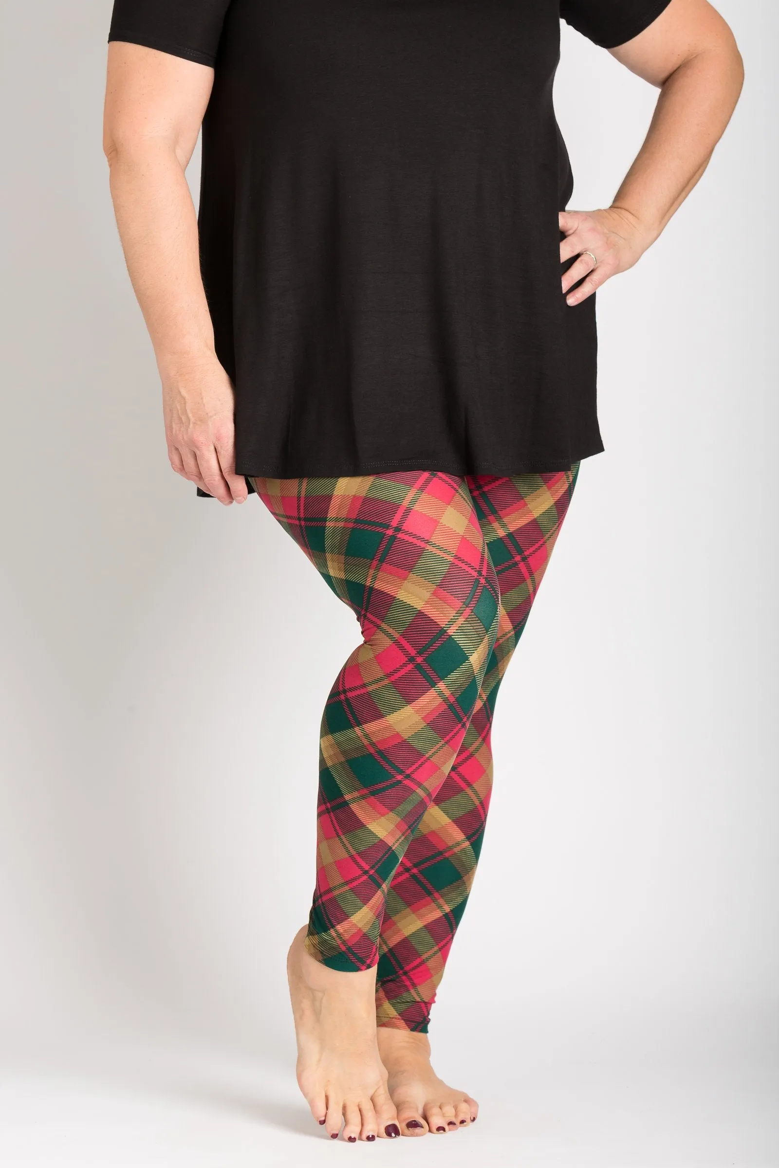 Legging + Headband + Scrunchie Gift Bundle // Maple Leaf Tartan