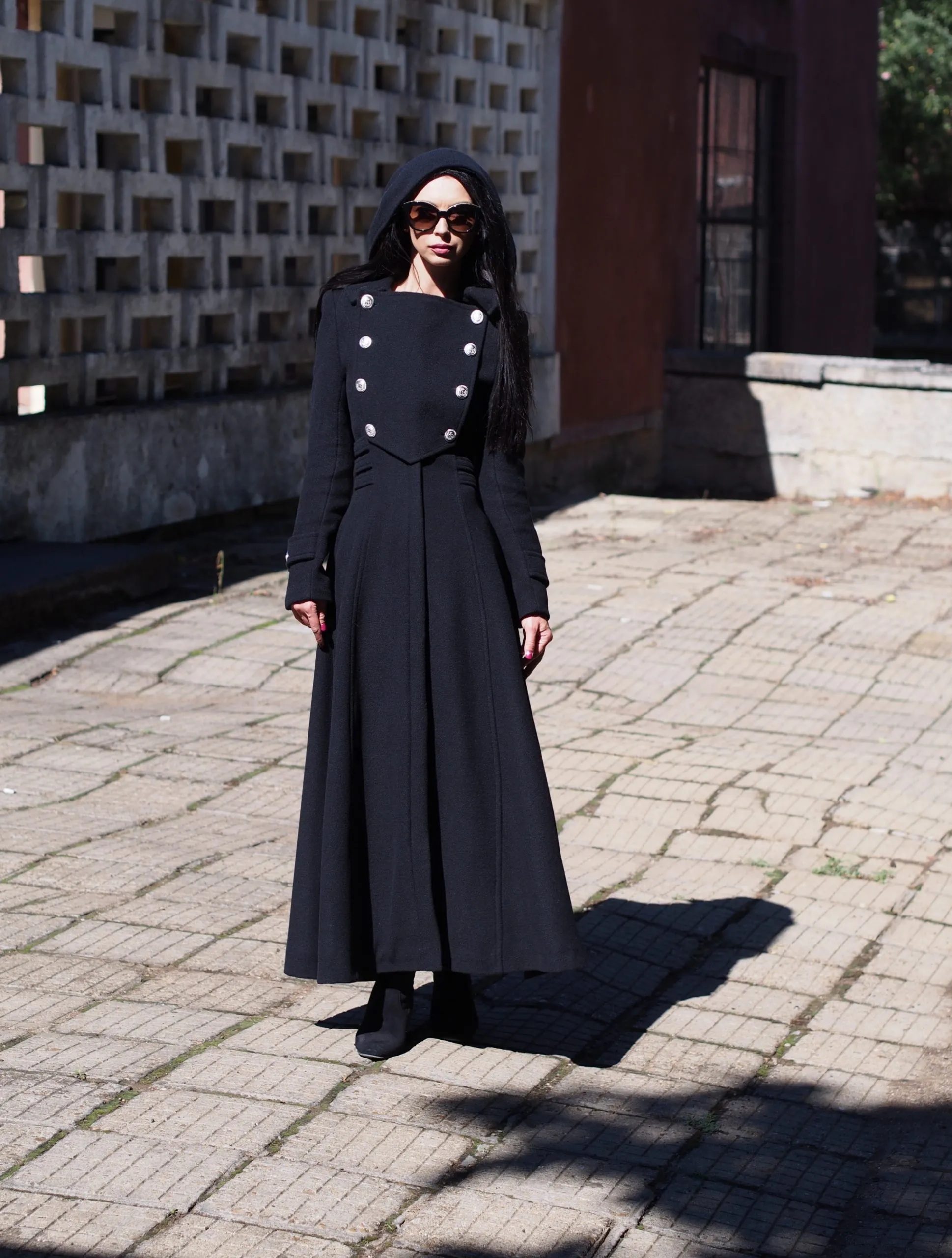 Long Wool coat women,Long cashmere coat,women wool coat,black wool coat,black cashmere coat,plus size wool coat,maxi coat,winter