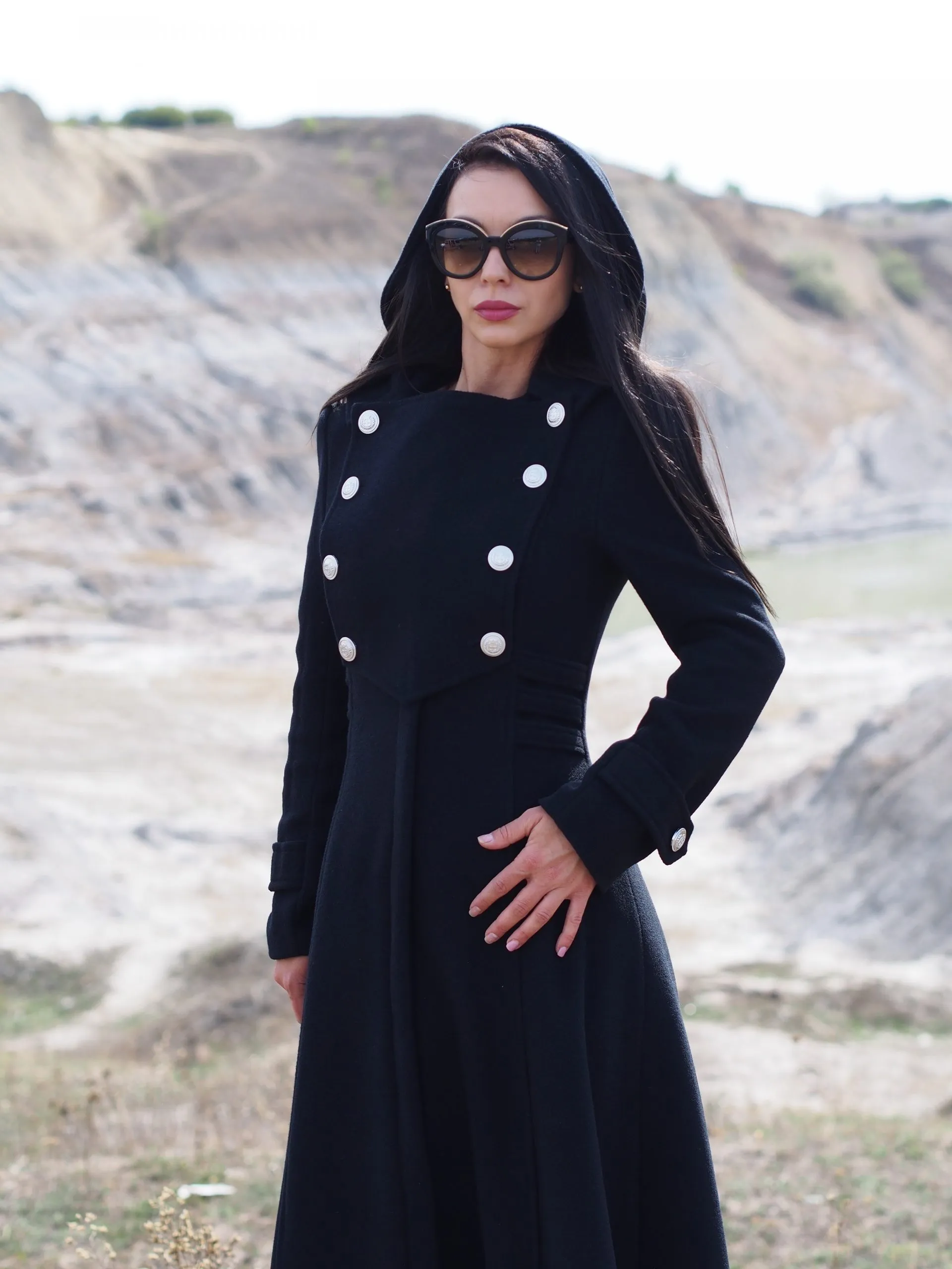 Long Wool coat women,Long cashmere coat,women wool coat,black wool coat,black cashmere coat,plus size wool coat,maxi coat,winter