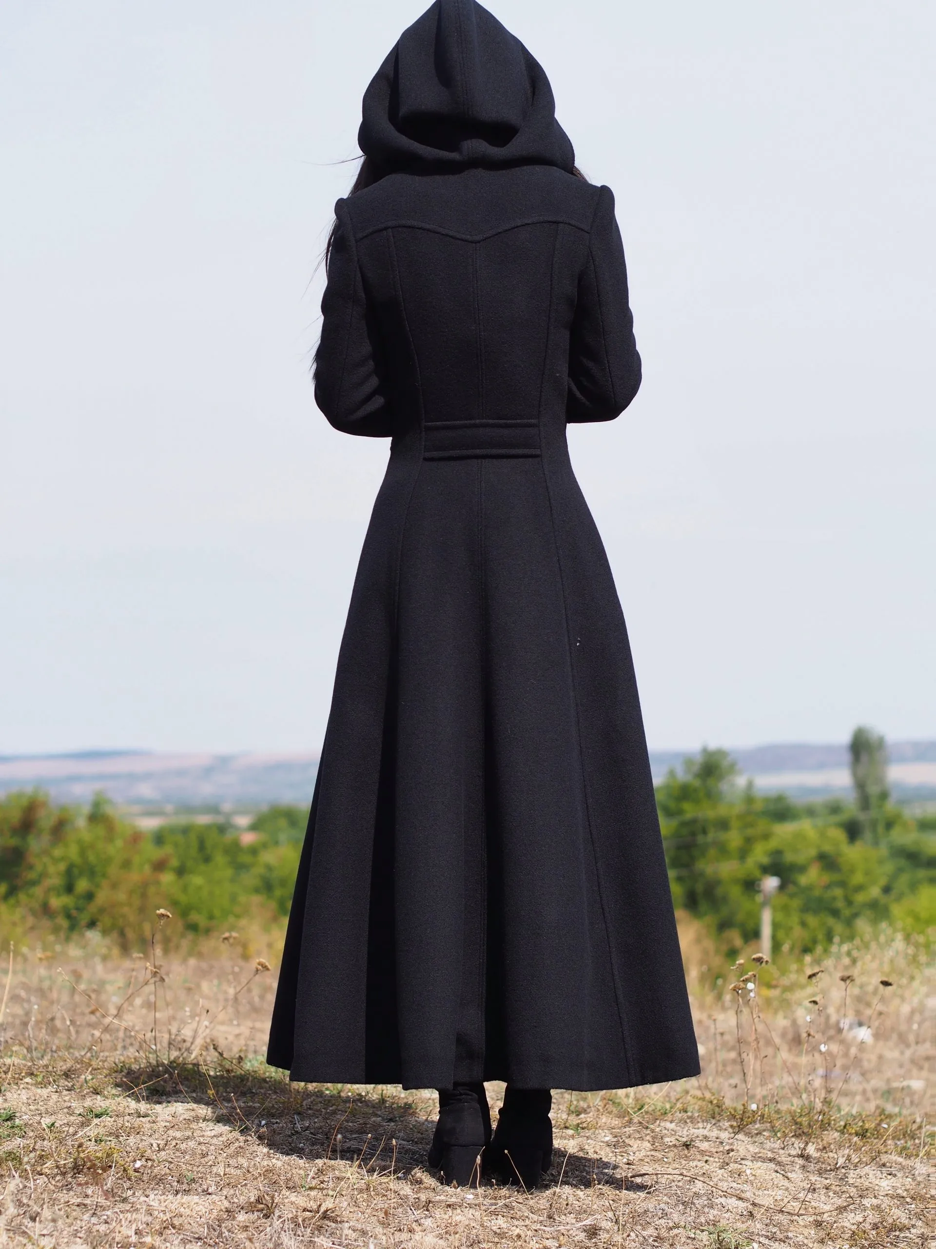 Long Wool coat women,Long cashmere coat,women wool coat,black wool coat,black cashmere coat,plus size wool coat,maxi coat,winter