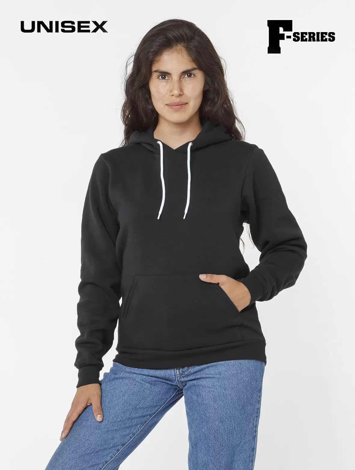 Los Angeles Apparel F98 50/50 Drop Shoulder Plain Pullover Hoody SKU: F98