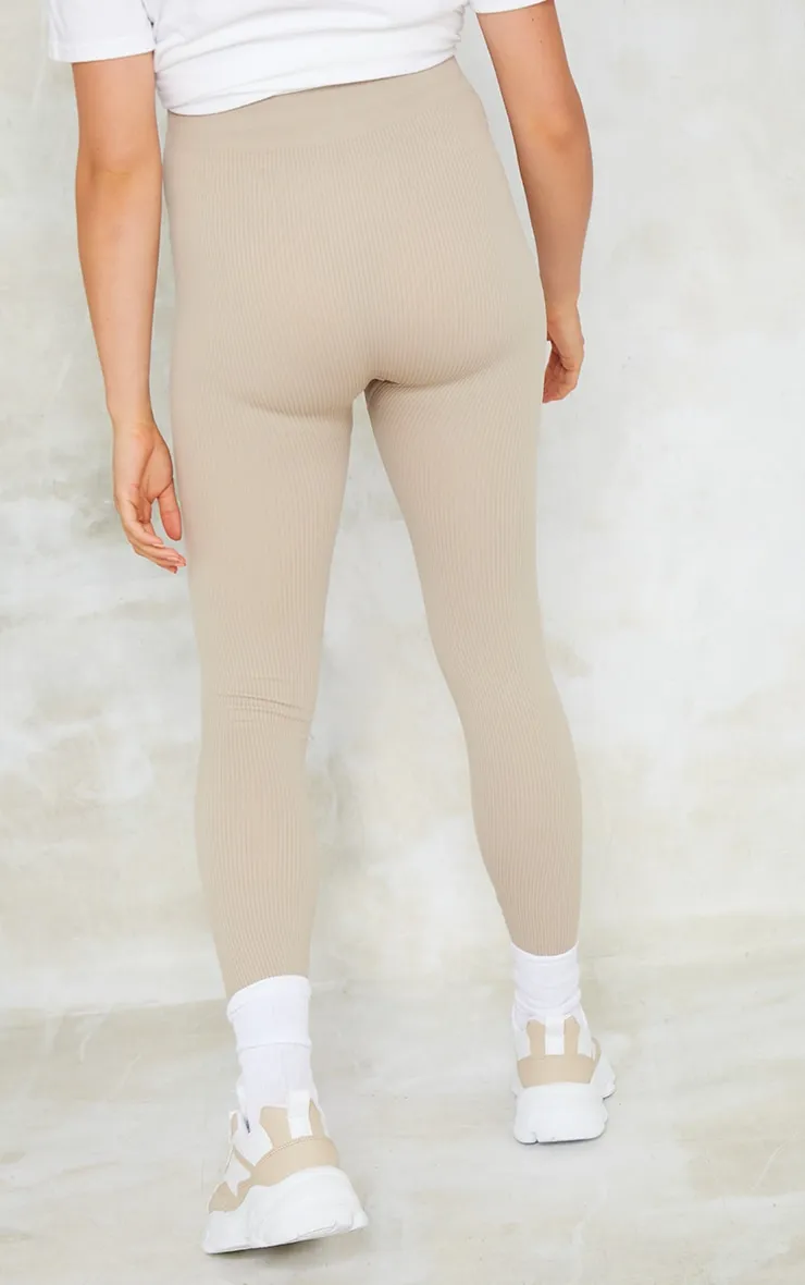 Maternity Stone Contour Rib Leggings