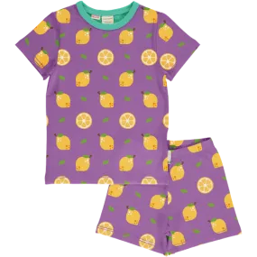 Maxomorra Lemon Organic Cotton Short Pyjamas