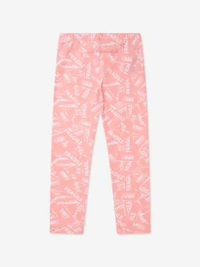 MM6 Maison Margiela Kids Fragile Logo Print Leggings