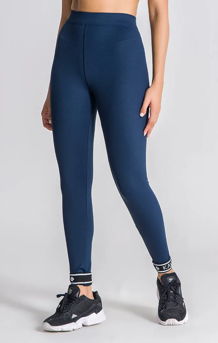 Navy Blue Core Elastic Leggings