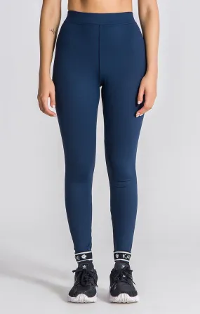 Navy Blue Core Elastic Leggings