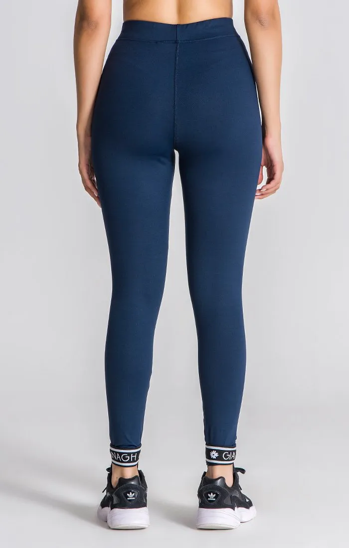 Navy Blue Core Elastic Leggings