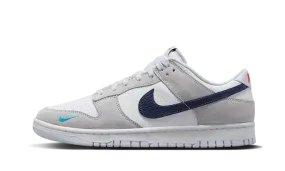 Nike Dunk Low White Grey Navy Aqua Mini Swoosh