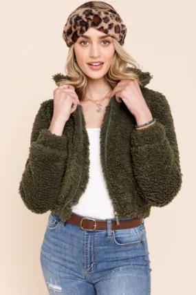 Nora Curly Fur Cropped Coat