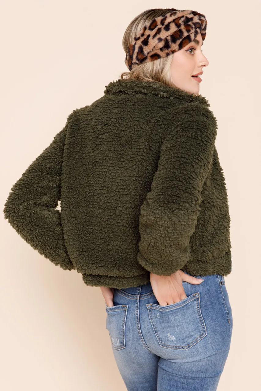 Nora Curly Fur Cropped Coat