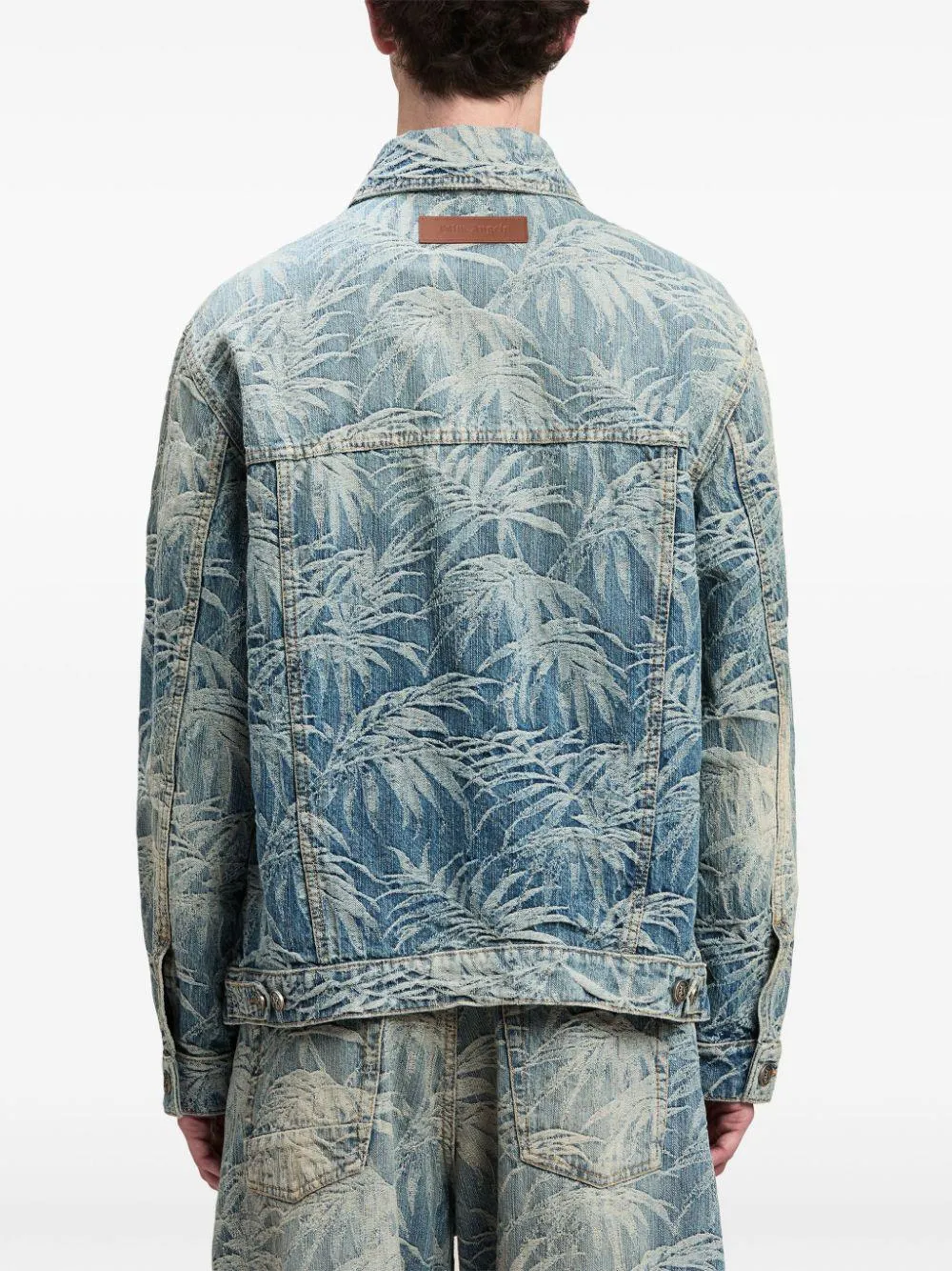 PALM ANGELS Indigo Palms Denim Jacket