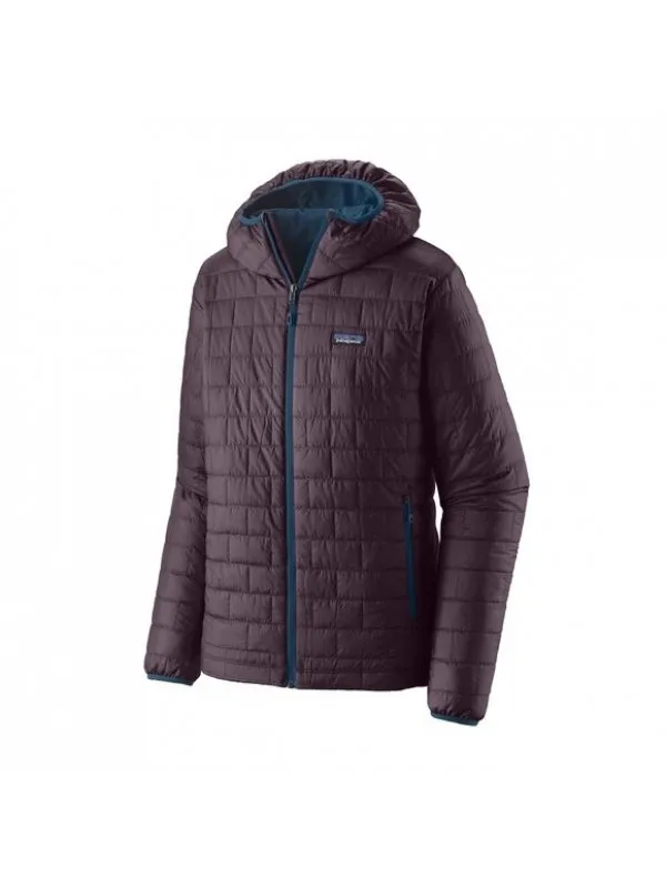 Patagonia Mens  Nano Puff Hoody : Obsidium Plum